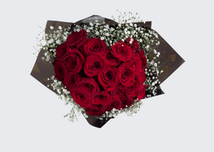 Ramo Corazón de Rosas Rojas