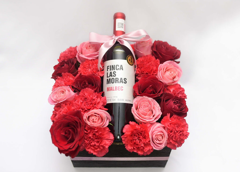 Navidad Alegre Finca las moras en caja con liston Litza Floreria